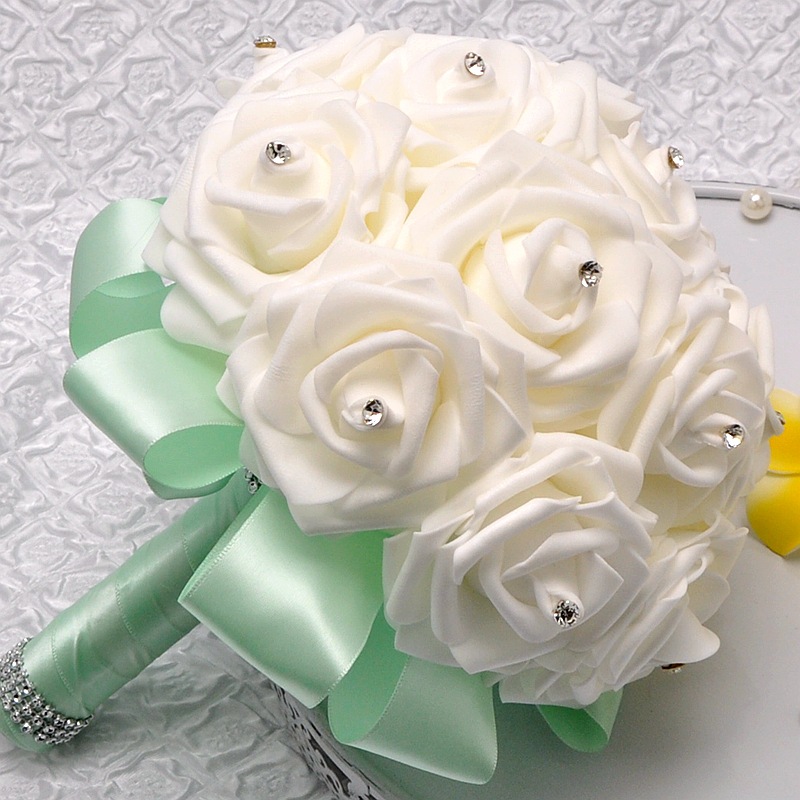 8 Бои на Располагање Невестата Деверуша Вештачки Раце Држи Цвеќе Свадба Букети За Булчински Букети Партија Декорација