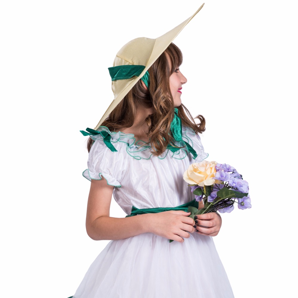 Јужна Бел Слој Бела Принцезата Се Облекуваат Со Капа 2018 Домот Долго Роденден Партија Фустани За Девојка Ноќта На Вештерките