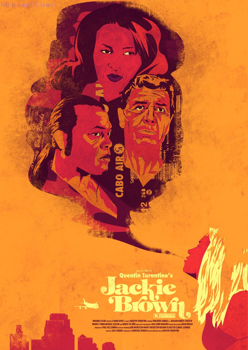 Џеки Браун Постери Филм Дома Декор Quentin Tarantino Гроздобер Ретро Ѕид Дома Декор MO109