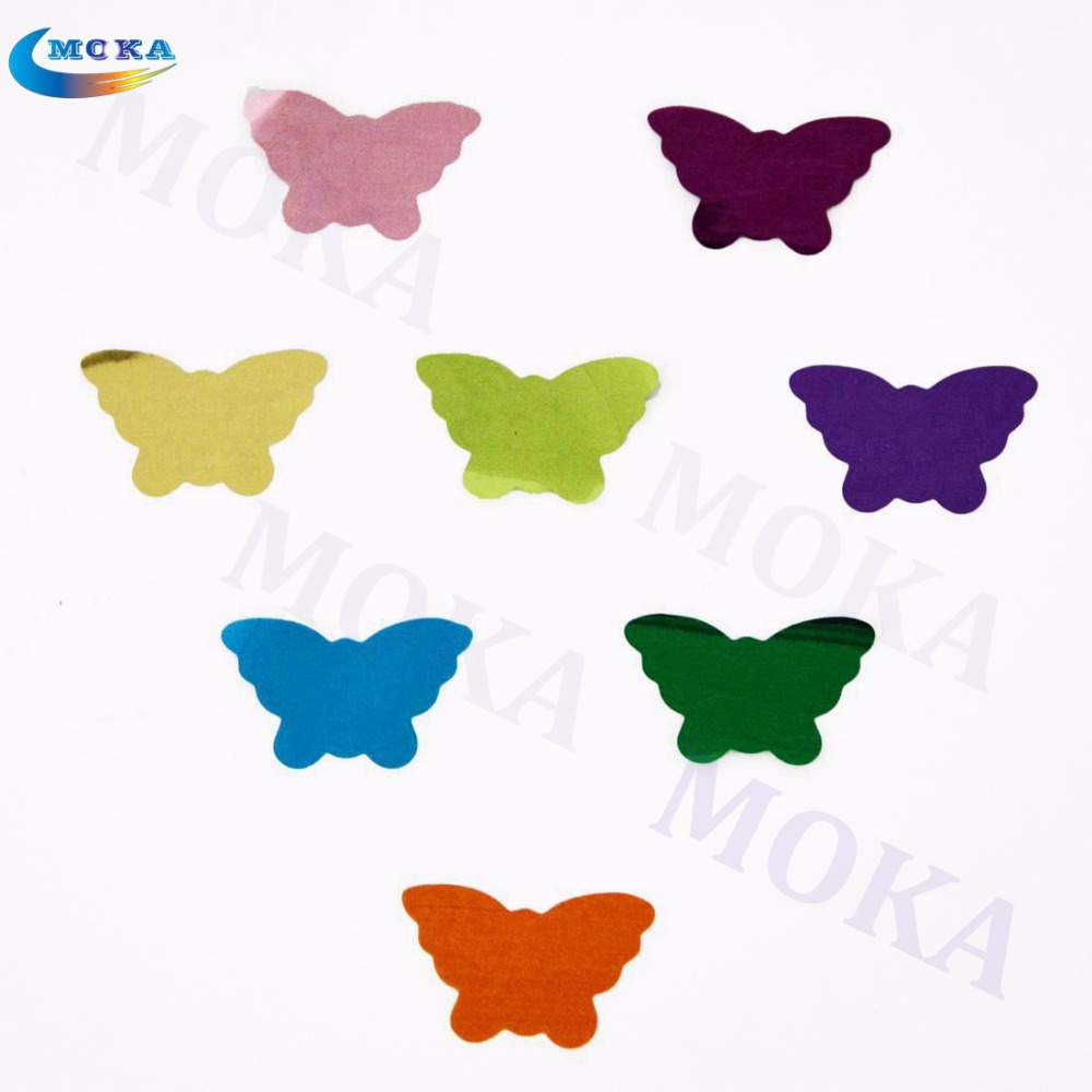 Микс од бои confetti Пеперутка за Сјај confetti connon машина во фаза ефект со далечински круг ,3kg/торба трговија на