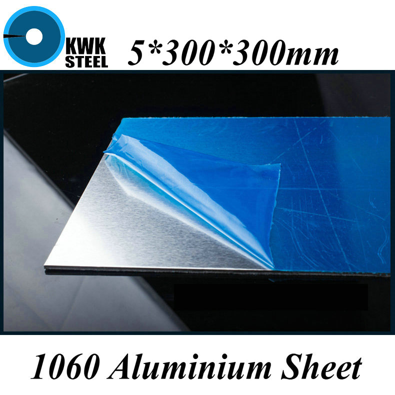 5*300*300мм Алуминиум 1060 Лист Чиста Алуминиумска Плоча DIY Материјал Бесплатен Превозот