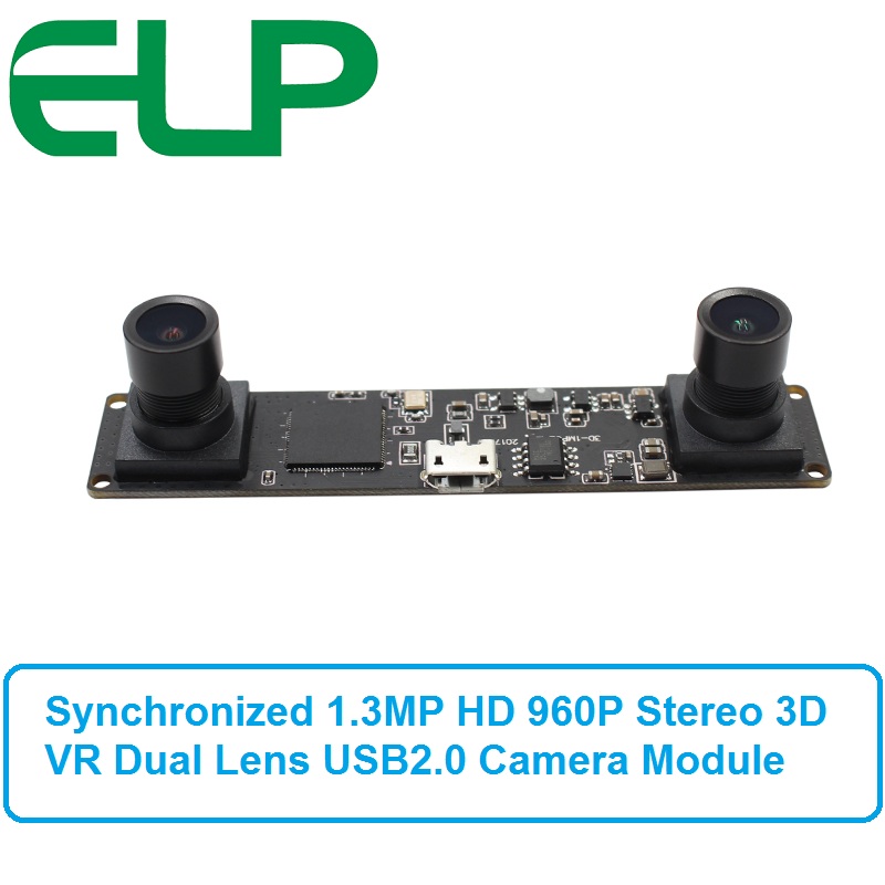 Синхронизација 1.3 Мегапикселна 960P HD CMOS OV9750 MJPEG 60fps Стерео Модулот на Камерата 3D USB2.0 Веб Камера Видео Камера Одбор