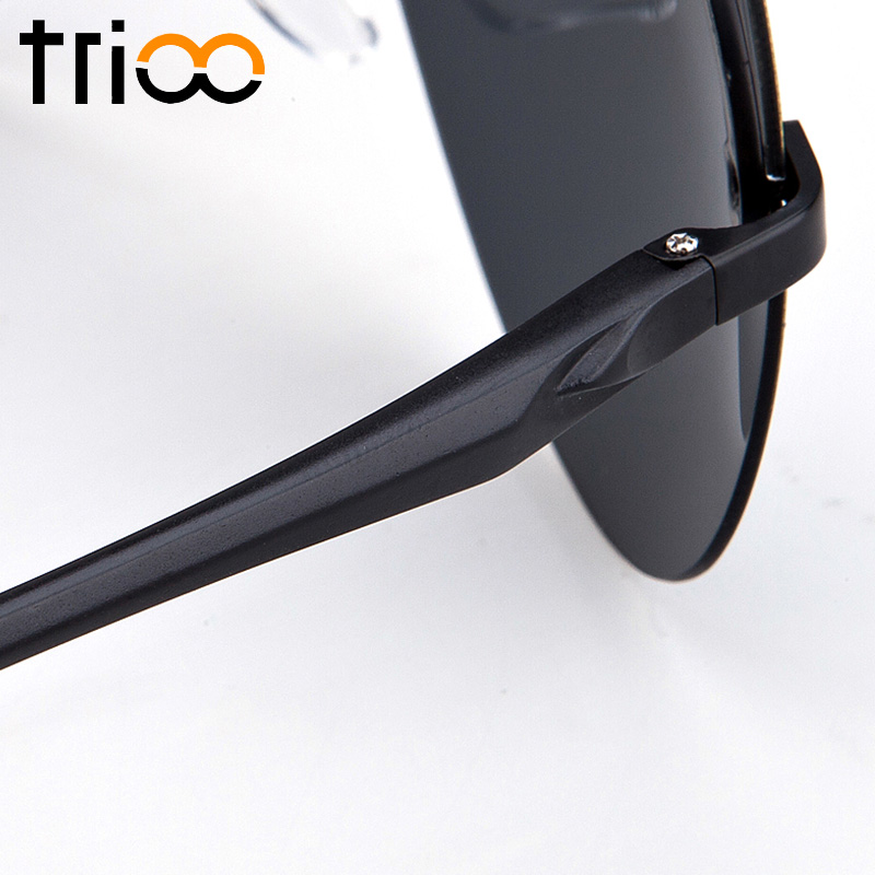TRIOO Сина Поларизирани очила за сонце Возачот UV400 Polaroid Oculos Rimless Сонце Очила За Мажи Кул Огледало Плоштадот