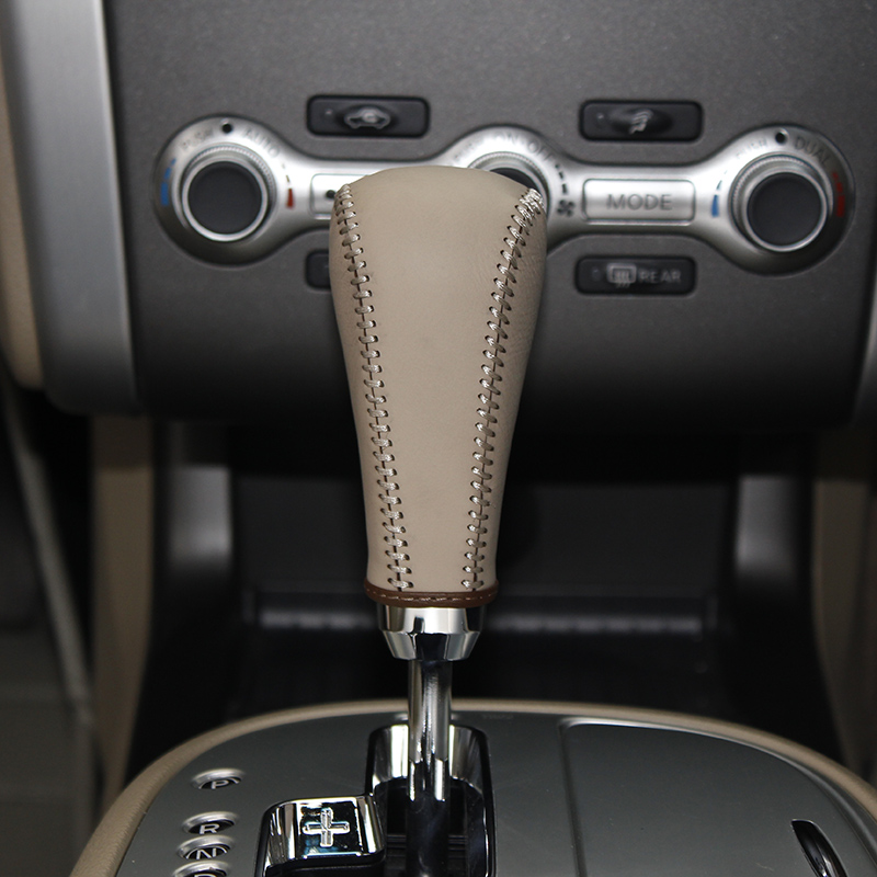 Загреан Напа Кожа shift knob покритие За Nissan Teana Nissan Murano ВО автомобил покритие на опрема shift knob Природна