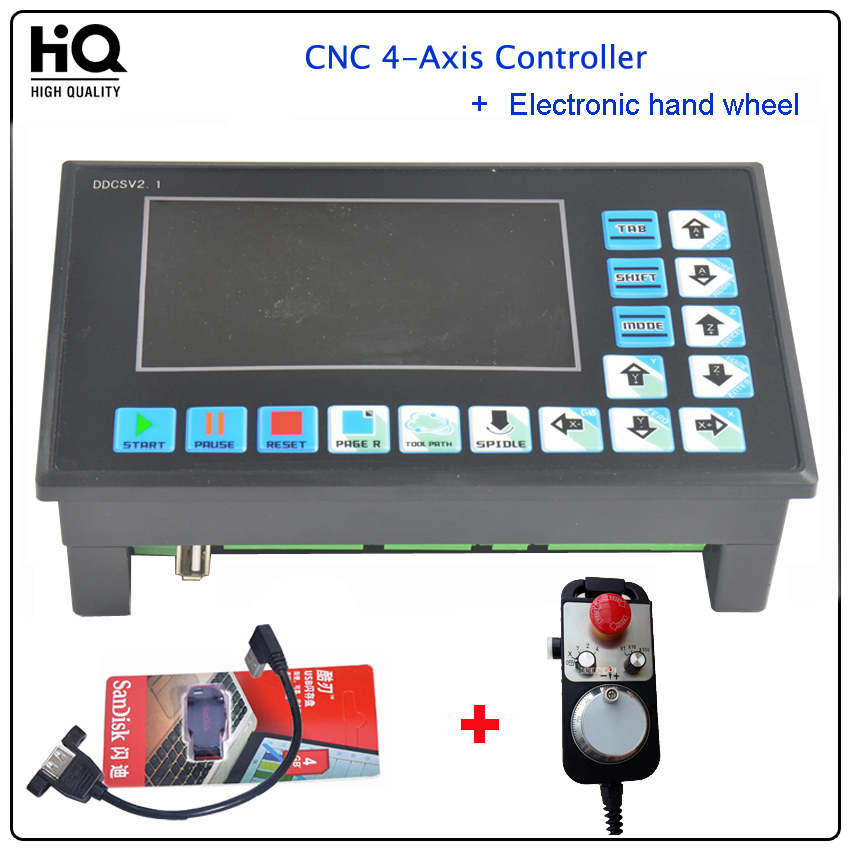 DDCSV1.1 500KHz CNC 4-Оската Гравирање Машина Контролер Движење Контрола Систем G Код Stepper Моторни Возачот+Електронски