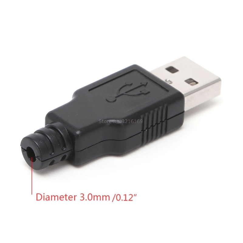 За 10 Поставува DIY USB 2.0 Тип На Маж USB 4 Pin Plug Приклучок Конектор w/Пластичен Капак Промоција