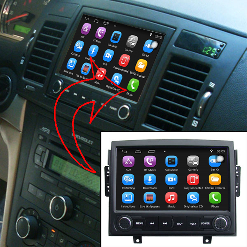 Надгради Оригиналните Android Автомобил мултимедијален Плеер Автомобил GPS Навигација Одговараат на Chevrolet Epica 2006-2010