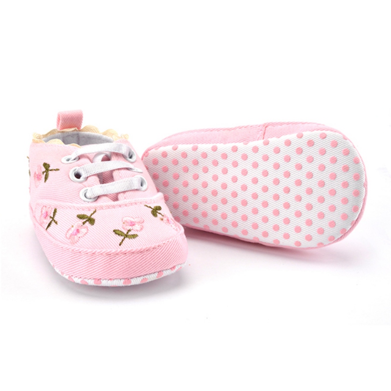 Бебе Девојка Цвет Чевли Бебе Пролет/Есен Принцезата Чевли Првиот Пешаци Обувки Деца Мека Единствена Нови Чевли
