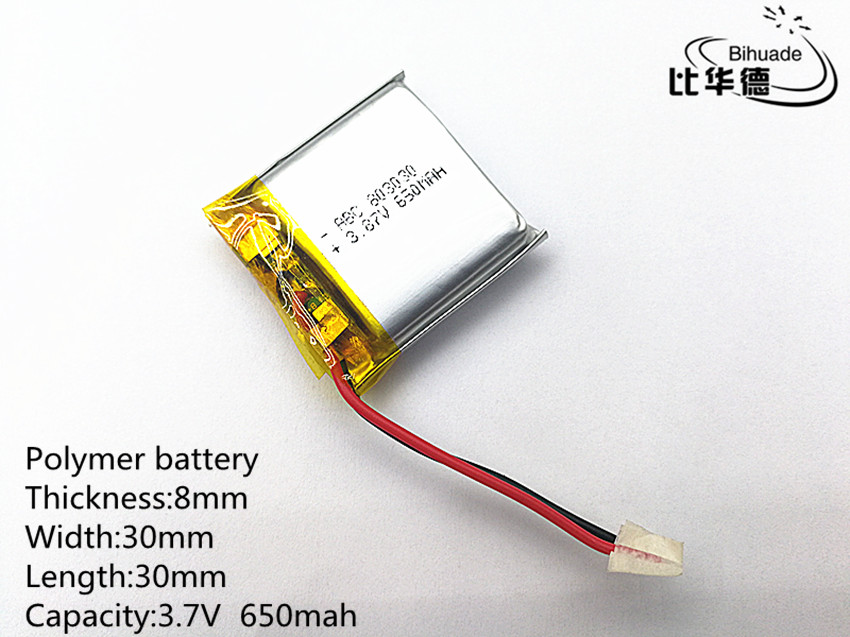 10pcs/многу Литар енергија на батеријата 3.7 V 650mah 803030 Литиум Полимер LiPo Батерија За Mp3 Mp4 Mp5 DIY
