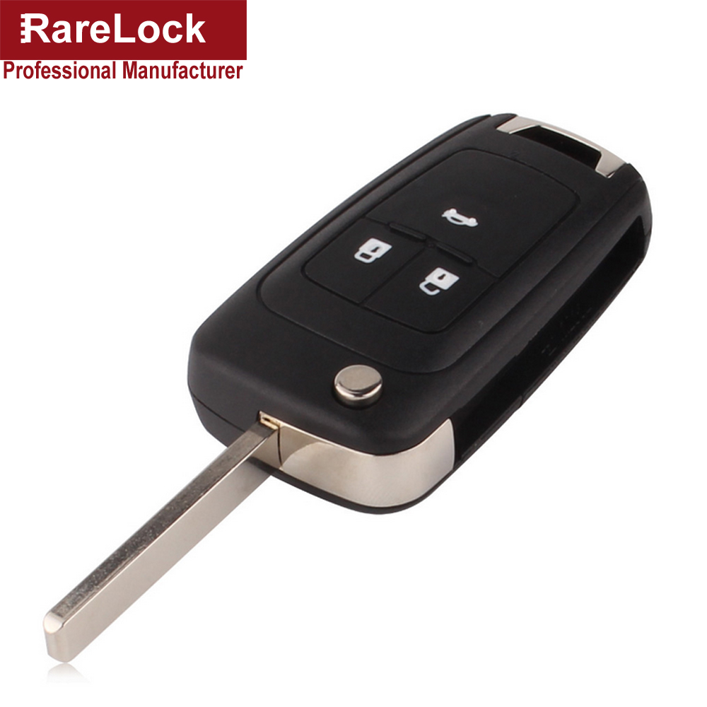Rarelock Флип Виткање Копче Школка за Chevrolet Cruze Далечинскиот Клуч Случај Заклучување Фоб 3 Копчето Неисечени Ножот