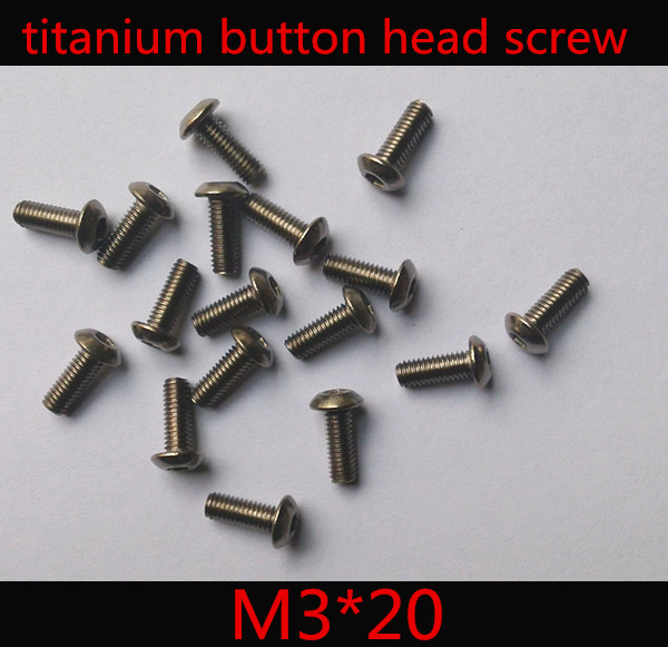 50pcs/многу ISO 7380 M3 x 20 Титаниум Копчето Главата Хексадецимален Штекер Завртка
