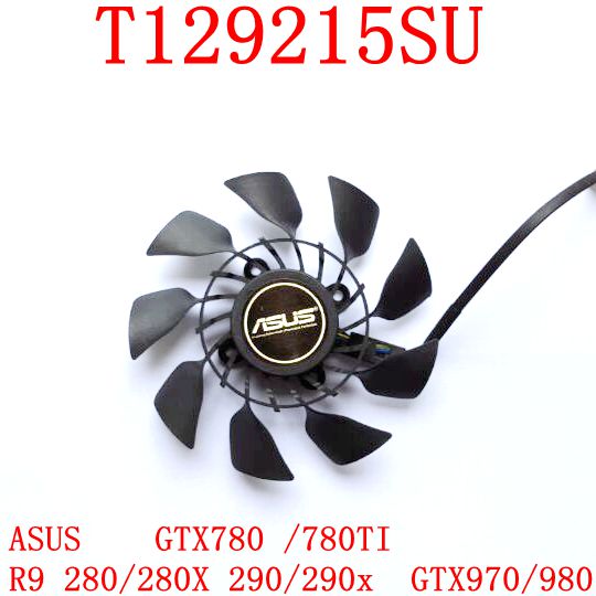 Оригиналниот EVERFLOW T129215SU 12V 0.5 A 28X28X28X28mm за ASUS GTX780/780TI R9 280/280X 290/290x GTX970/980 вентилаторот