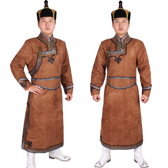 Машки robed монголија облека машки костим имитација deerskin сомот Монголија облека монголски robed Облека