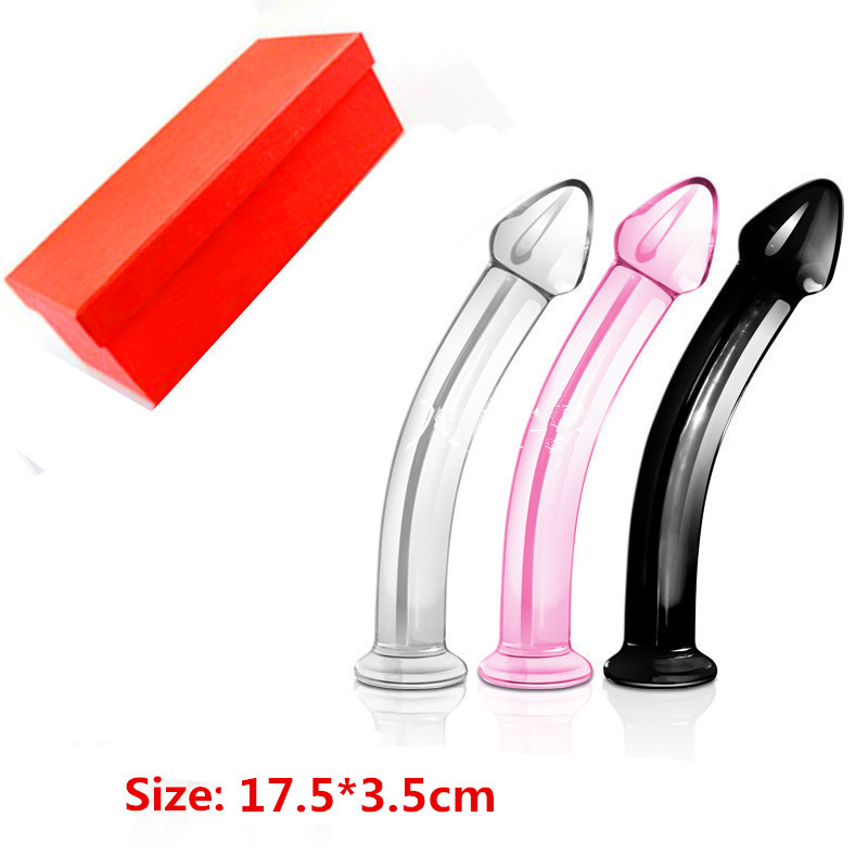 жешка!Моделирање мазна исклучителна (Розова/White/Black)стакло дилдо,175*35mm анален стакло вибратори,лажни пенисот,геј