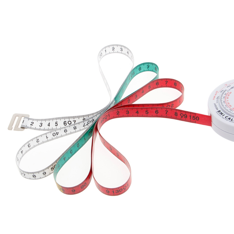 BMI Индексот на Телесна Маса Стигнале Лента 150cm Мерка Калкулатор Исхрана Губење на Тежината Лента Мерки Алатки