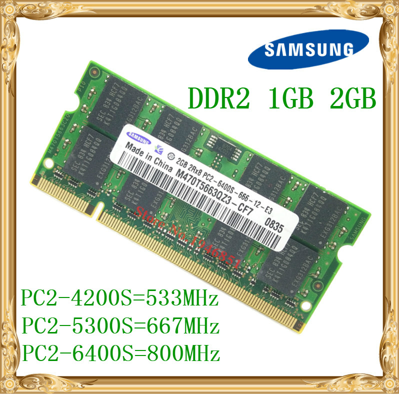 Samsung Лаптоп меморија 1GB 2GB DDR2 533 667 800MHz PC2-4200 5300 6400 Лаптоп RAM меморија 800 6400S 2G 200-pin