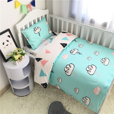 Промоција! 3PCS Нови Пристигна бебе постелнина поставите креветчето кревет поставен цртан филм ,(Прекривки Маска+Лист+Pillowcase)