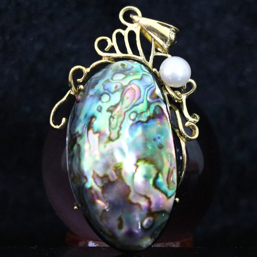 Домот 6 стил природни сина abalone школка овална јајце multicolor шарм pendant diy жените додатоци накит finidings B1109