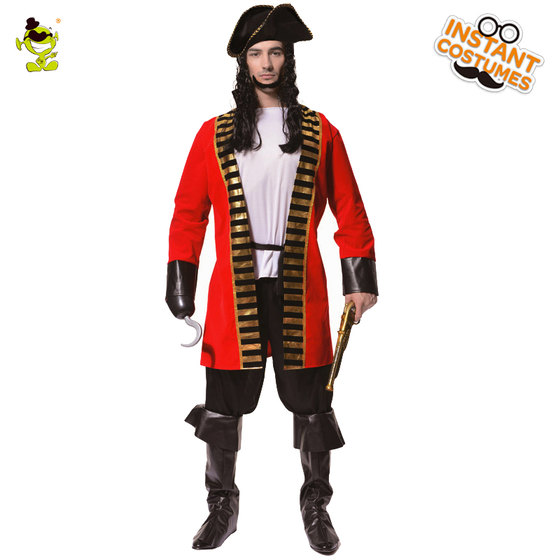 Ерл Pirat Костим Buccaneer Карипски Капетан Грб карневал костимот Партија облека pirate костими маскарада cosplay носии