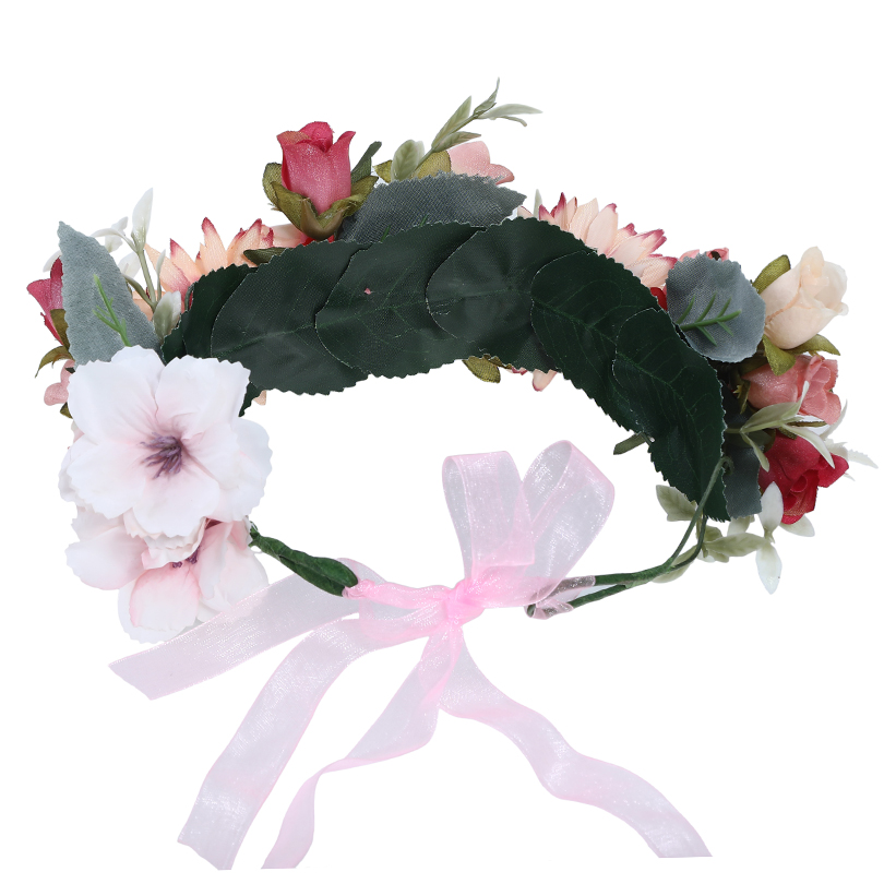 Haimeikang Жените Рамки Цвет Круна Булчински Флорални Headband Венец Нова Пролет Девојки Свадба Коса Додатоци Деверуша