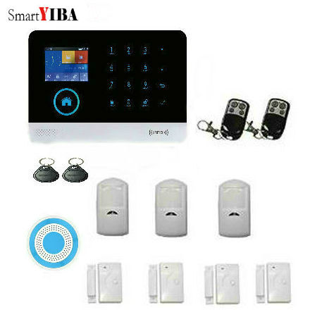 SmartYIBA Безжични GSM WIFI RFID Home Security Надзор и алармен Систем Со Безжична Сирената ПИР Сензор за Движење Android