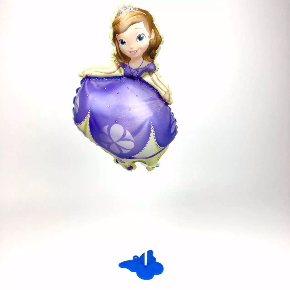 2 парчиња Мини Големина Принцезата Софија Роденден Фолија Балони Цртан филм Софија Хелиум Топки Деца Класичен Гумени