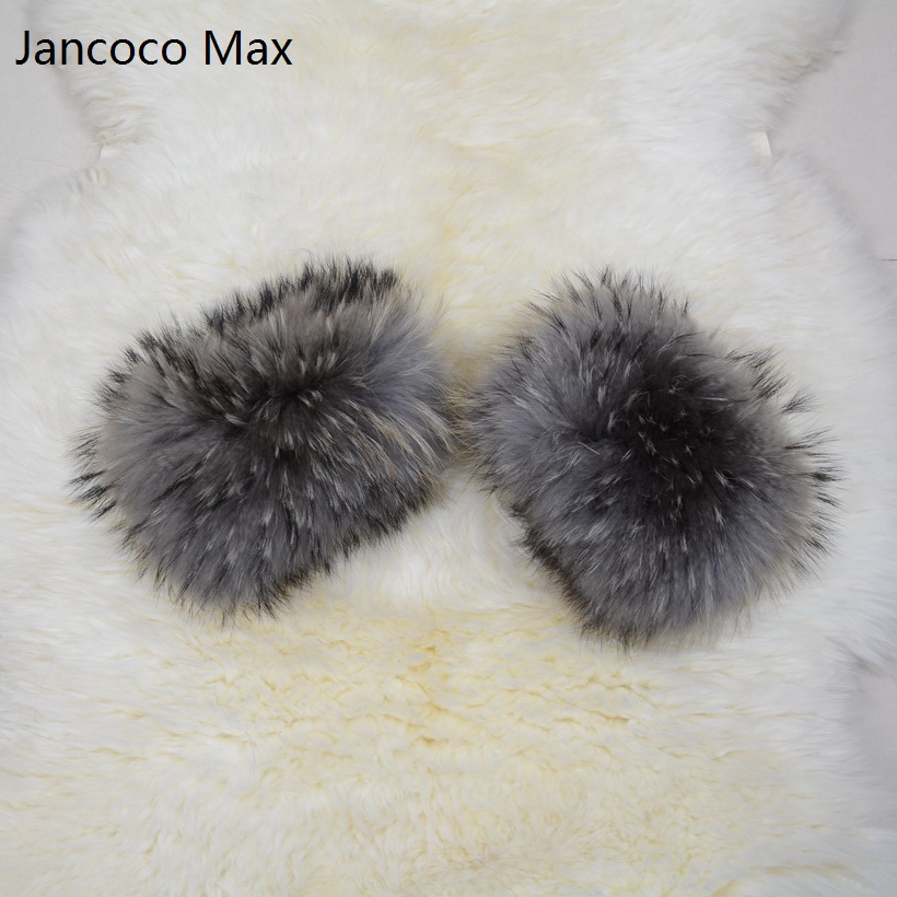 Jancoco Max S1405 Жените Вистински Raccoon Крзно Ракави Ракав Прстен За Јакни Мода