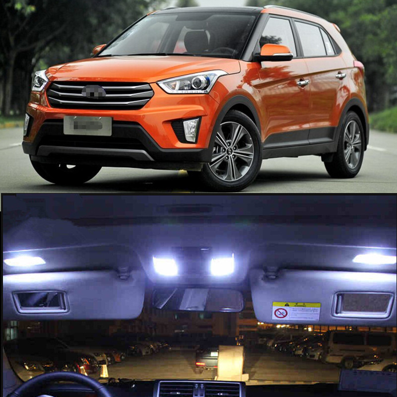 Автомобил LED Сијалица За Hyundai IX25 2015 Внатрешни работи Купола Мапата багажникот Светла Пакет Комплет за во автомобил-стил,
