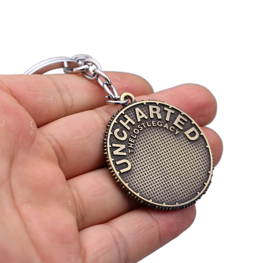 Игра Неизследвани Keychain Антички Монета Копче Прстен Носителот На Сребрен Мажите Автомобил Жените Торба Копче Синџир