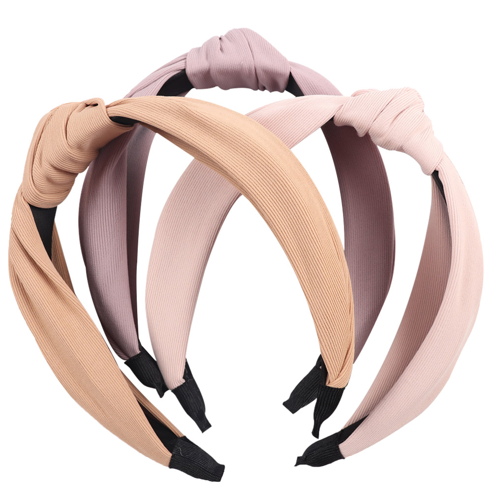 Солидна Мека Ткаенина Заврзана Hairband За Жените Дама Лак Headband Коса Додатоци Headwraps Headwear
