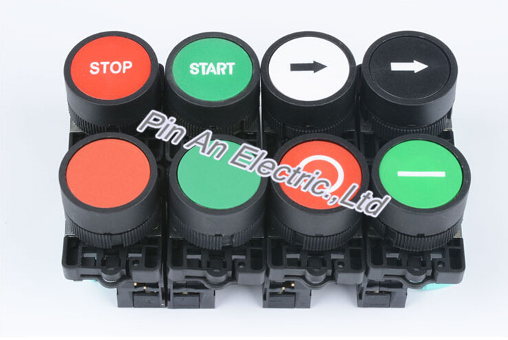 Само копчето за ресетирање switch 22mm започнете стоп копче со стрелка симбол XB2 рамен допир switch копчето