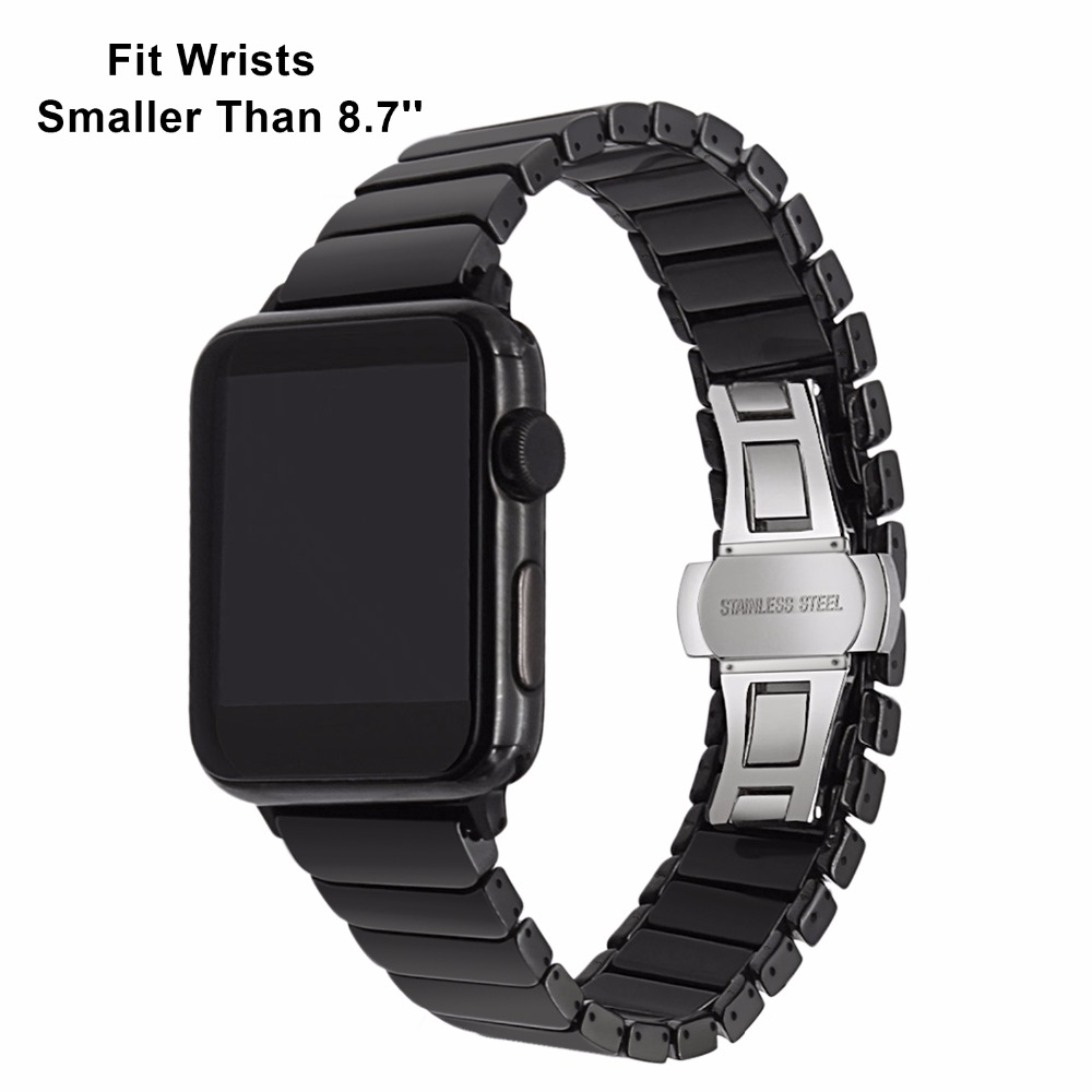 Луксузна Керамика Watchband + Надгради Адаптери + Алатка за Apple iWatch Види 38mm 42mm Серија 3 2 1 Бенд врвка за околу