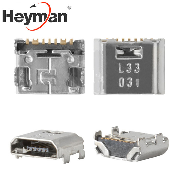 Heyman Полнење Конектор за Samsung T110 T111 T113 T115 T116 T560 T561 T580 T585 Галакси Јазиче A(7 pin,микро USB тип-Б)