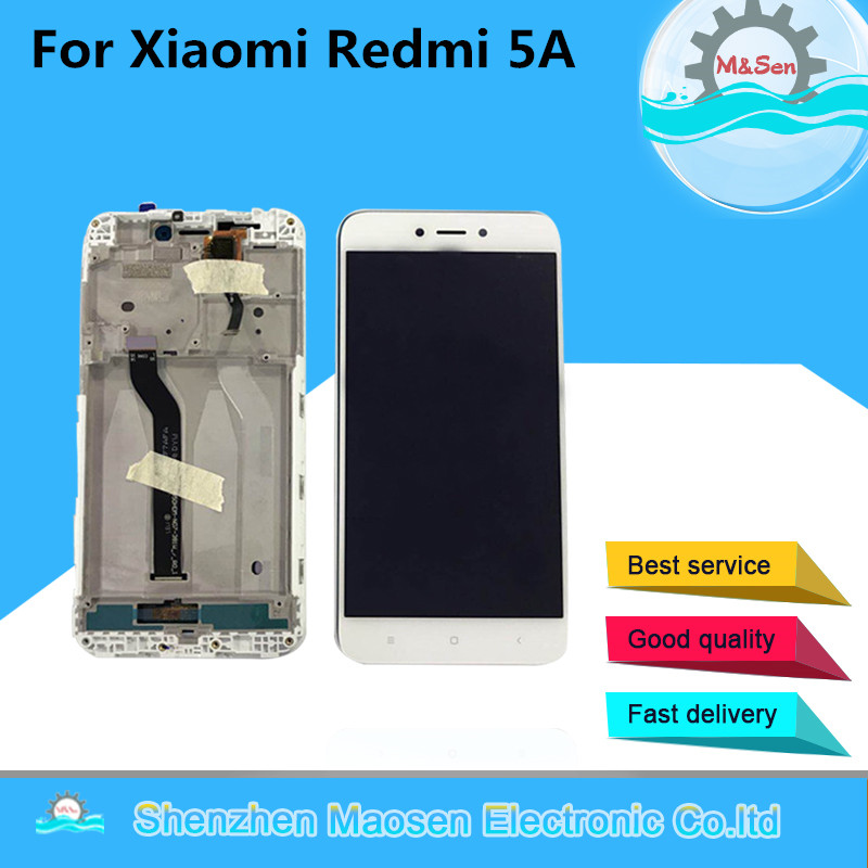 Оригиналниот М&Сен За 5.0 Xiaomi Redmi 5A hongmi 5A LCD екранот+допир digitizer со рамка за бесплатен превозот