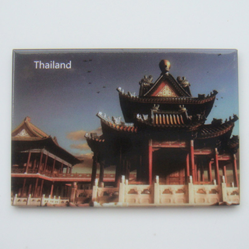 Правоаголникот Цврсти Магнети , Тајланд Храмот Туристички Сувенири Метал Фрижидер Магнет SFM5197