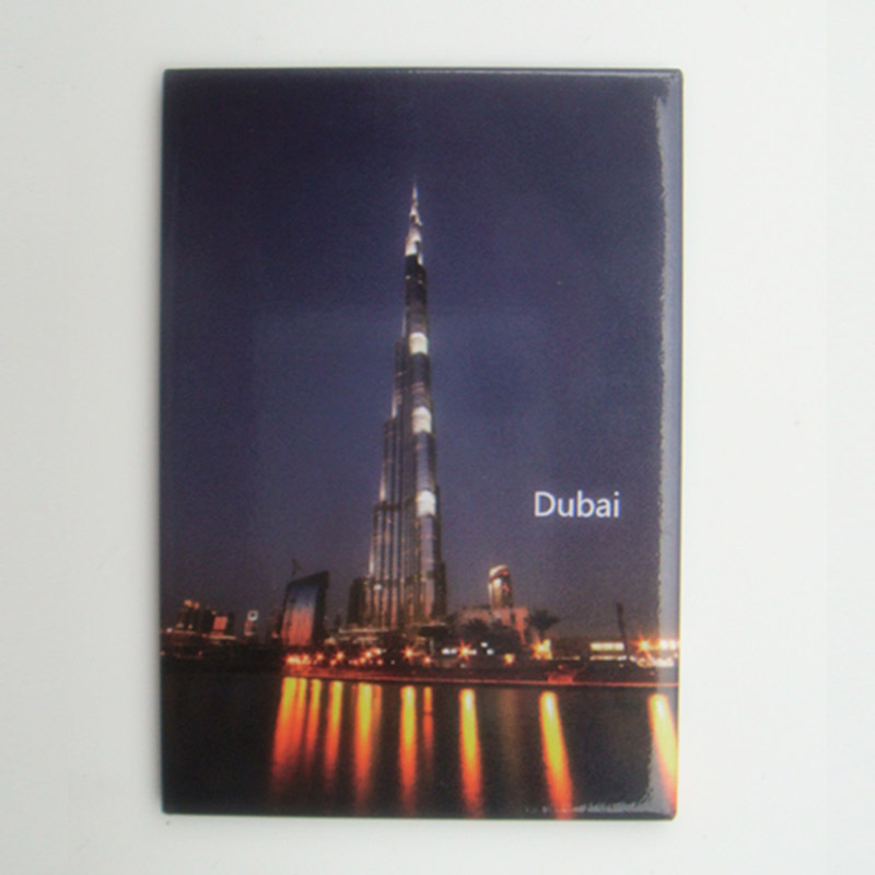 Правоаголникот Цврсти Магнети , Дубаи Burj Калифа Кула Сцена Туристички Метал Фрижидер Магнет SFM5199