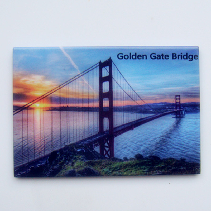 НИ Калифорнија SanDiego Златна Порта Мост Сцена Туристички Метал Фрижидер Магнет SFM5164