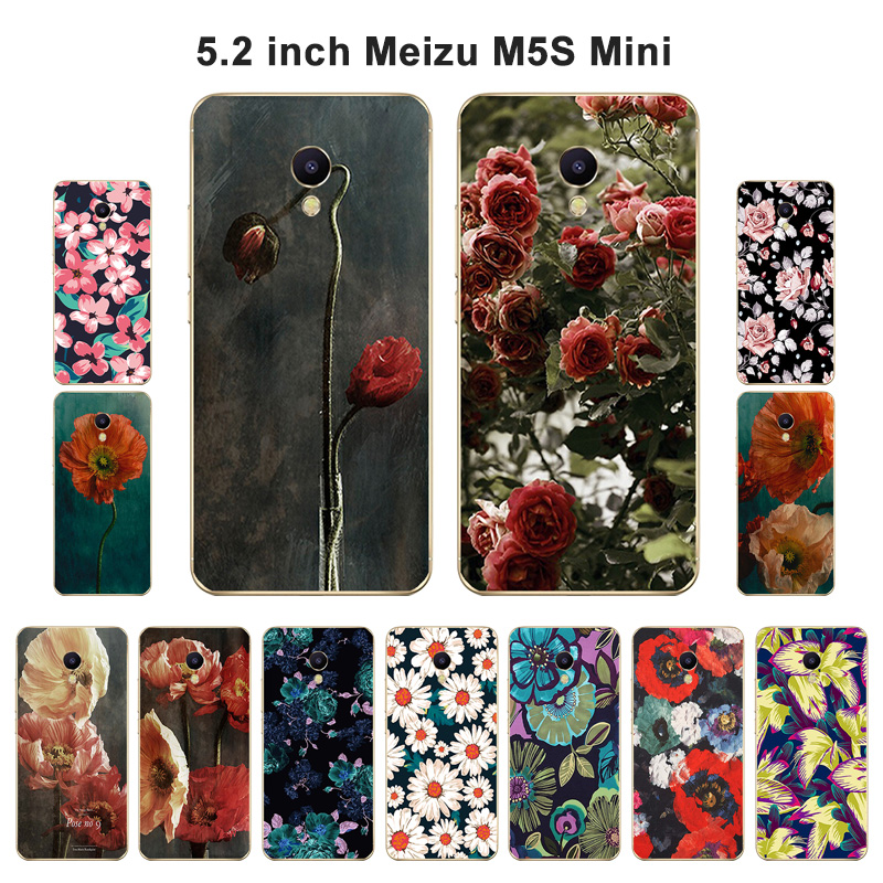 за Meizu M5S мини Случај Силикони Мека за Meilan5S M5S Школка Фенси Насликани Назад Црна Мат Покритие за Meizu 5S Coque