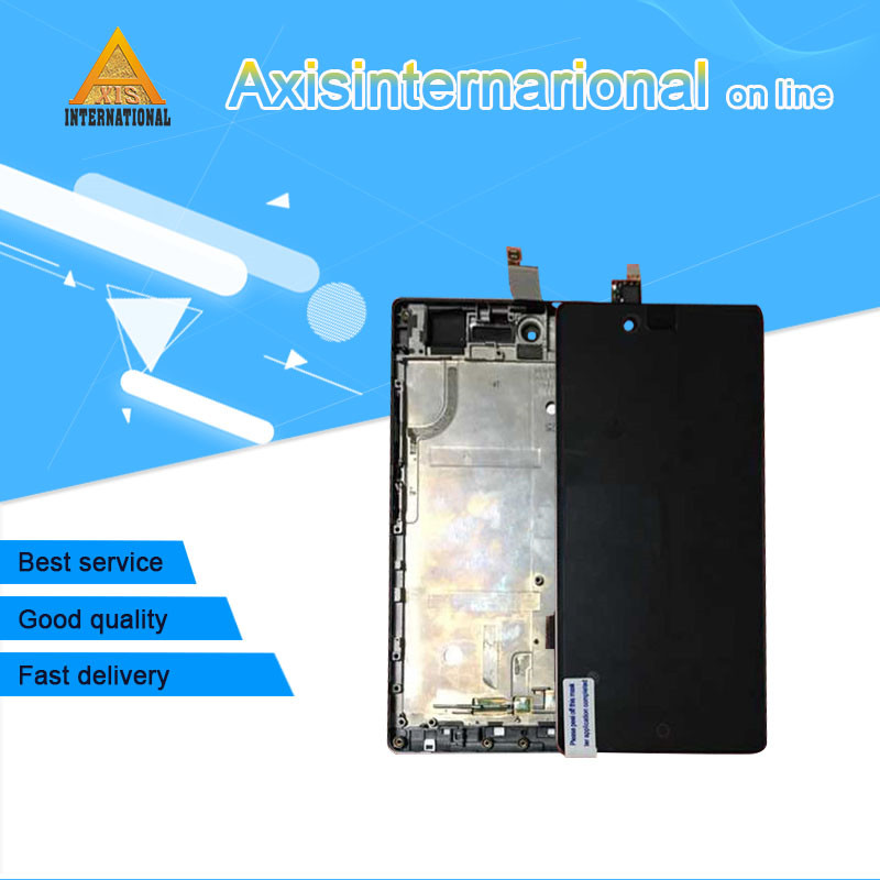 Axisinternational За ZTE Nubia Z9 мини NX511j LCD екранот+допир digitizer со рамка white/black бесплатен превозот