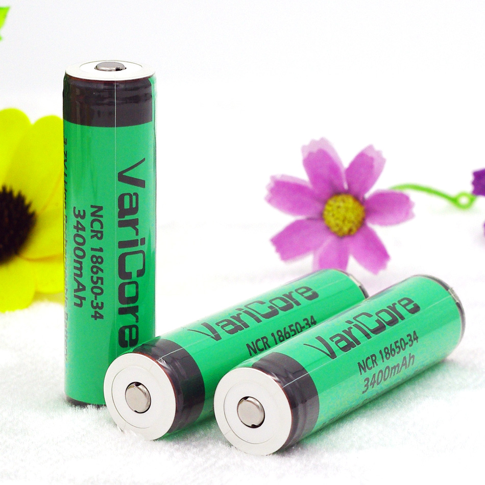 VariCore Заштитени Оригинална Батерија Li-lon батерија 18650 NCR18650-34 3400mah со ПХБ 3.7 V За Светло копче за батерии