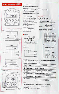 CN101A Тајмер Switch AC/DC 110V 120V Дигитални LCD Моќ Неделно Мини Програмабилни Време се Префрлите Реле 8A да 16A Фабрика