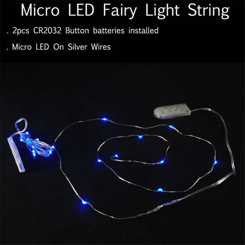 Kitosun Led String Светла Самовила Микро Светла 1M 10 Led диоди Батеријата Напојува од Сребрена Жица Водоотпорен Светла
