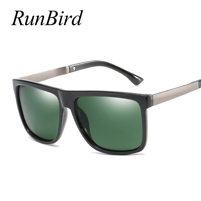 RunBird Бренд Поларизирани очила за сонце Мажите Плоштадот Огледало Сонце Очила Машки Пилот Возење Очила Жените Gafas