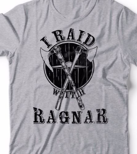 Мажите маици мода 2018 повик за печатење краток ракав памук Викинг Т-маица јас Рација Со Ragnar личност Т кошула