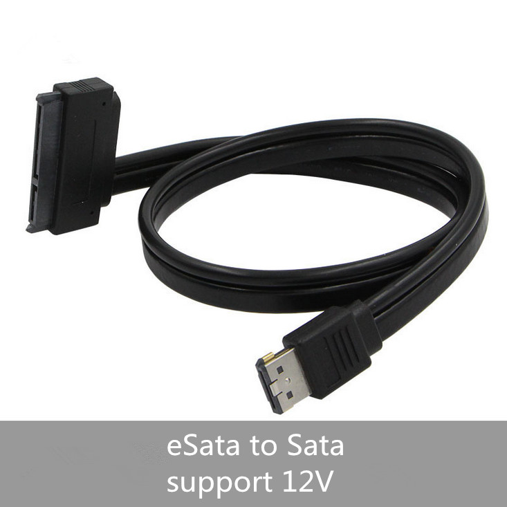 Двојна Моќ eSATA USB 12V 5V Комбо да 22Pin SATA USB Хард Диск Кабел 50cm