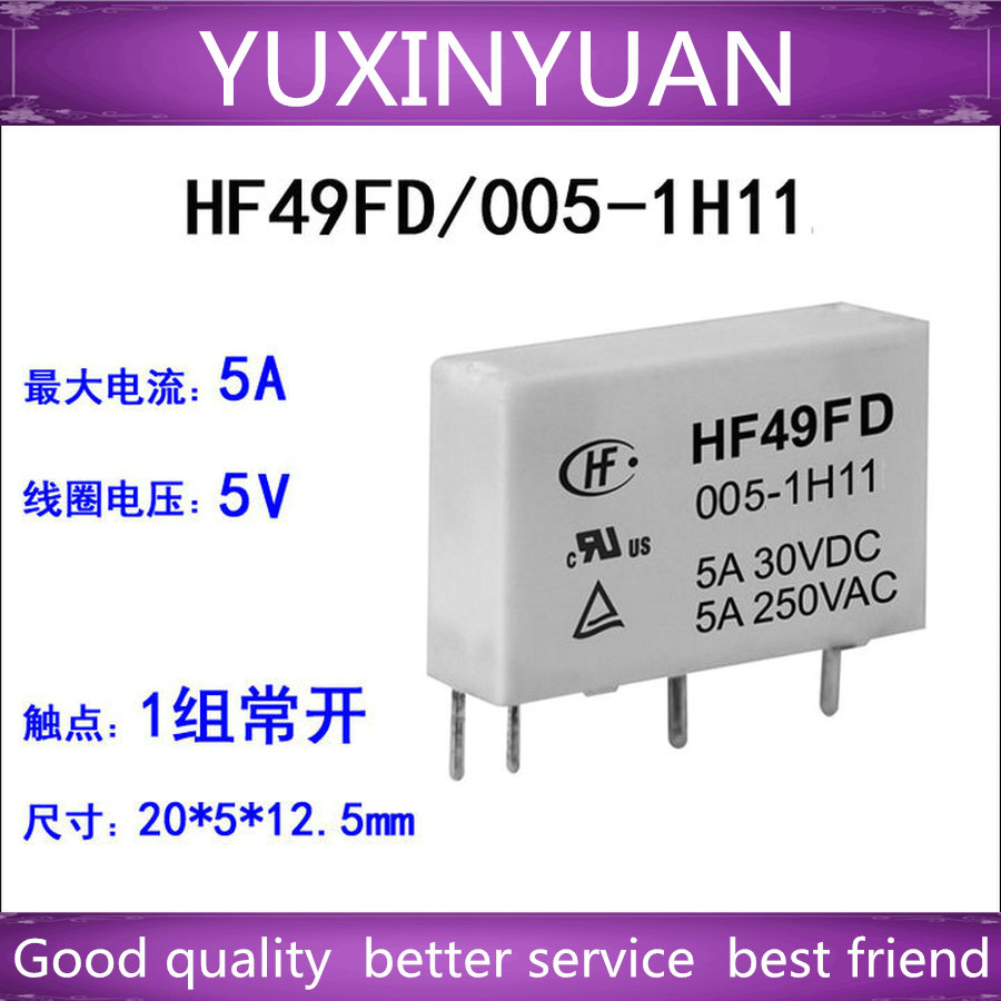 HF49FD/005-1H11 5A 5 v е збир на нормално отворен мал реле 1pcs AliExpress