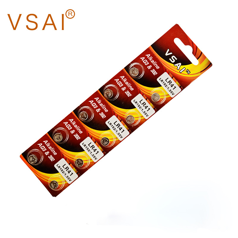 10pcs/пакет VSAI 1.5 V AG3 LR41 392 LR736 Алкална Копчето Мобилен Батерии за Ласерски Покажувач, Слушни Помагала