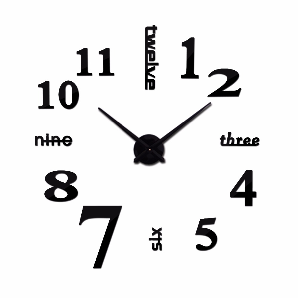 Топ мода нов Модерен часовник види Ѕид Налепници часовници reloj де споредено дома декорација horloge Игла Кварц
