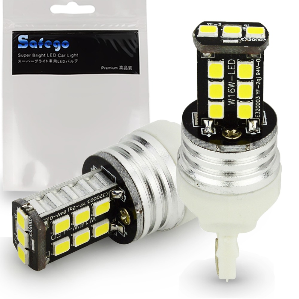 2 парчиња Safego 7440 T20 W21W 800 Lumens 15 SMD 2835 LED Светилки се Користи За Назад До Обратна Светлата се Претвори