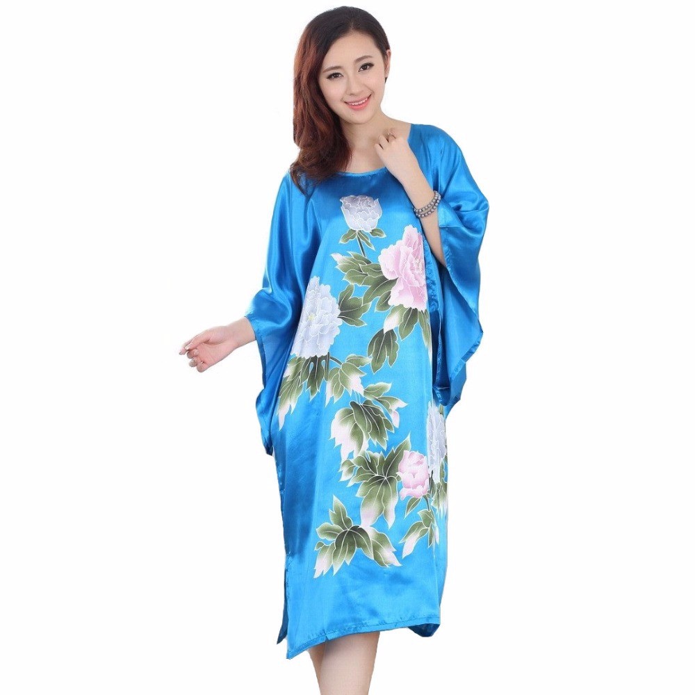 Зелена Дами Облека Летни Пижами Кинески Жени Rayon Sleepwear Кимоно Бања Gown Nightgown Kaftan Yukata Една Големина M05